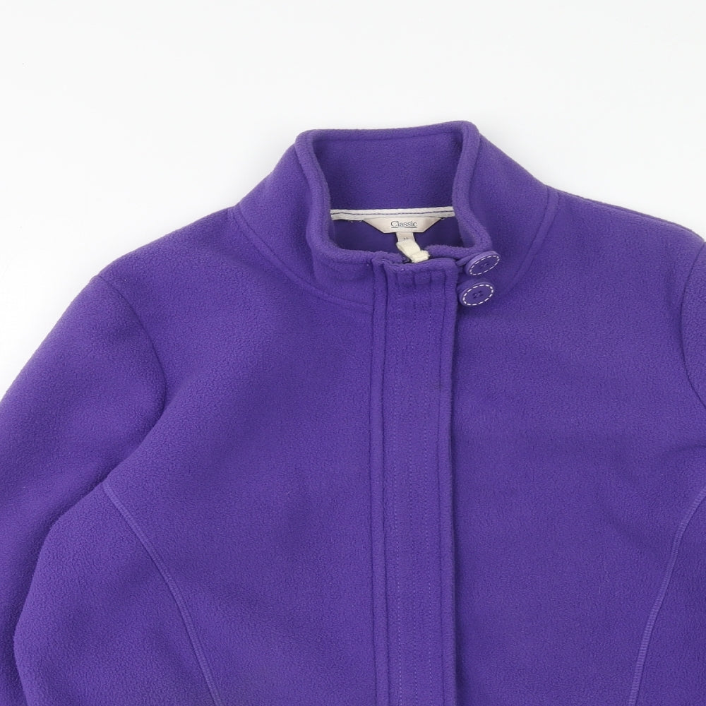 Marks and Spencer Womens Purple Jacket Size 12 Zip