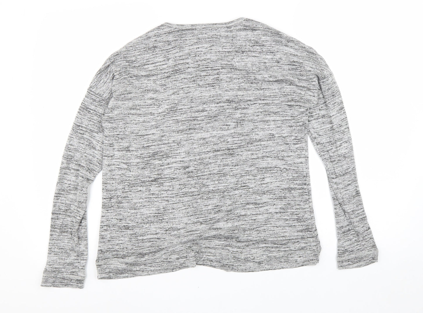 Nicola Miller Womens Grey Viscose Basic T-Shirt Size M Round Neck - Marled
