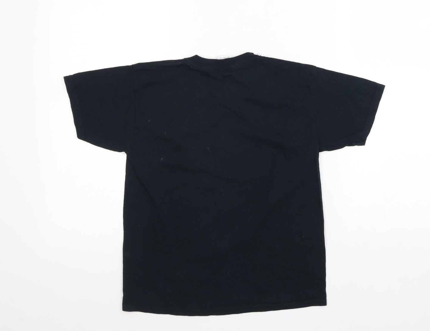Gildan Boys Blue 100% Cotton Basic T-Shirt Size S Round Neck Pullover