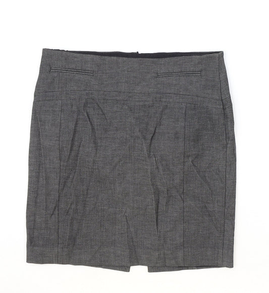 Excess Womens Grey Polyester Straight & Pencil Skirt Size 32 in Zip