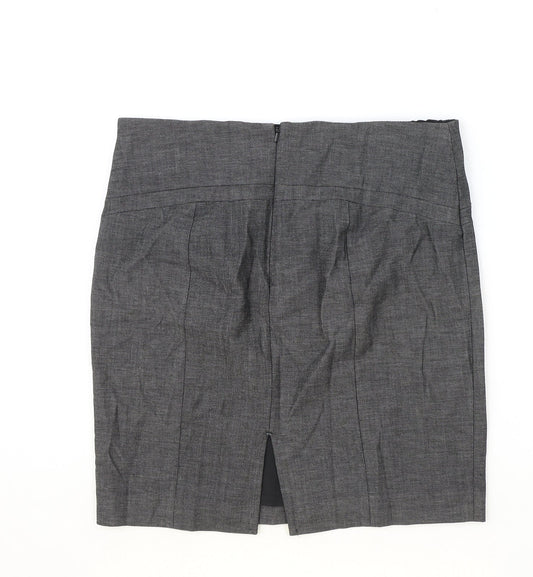 Excess Womens Grey Polyester Straight & Pencil Skirt Size 32 in Zip
