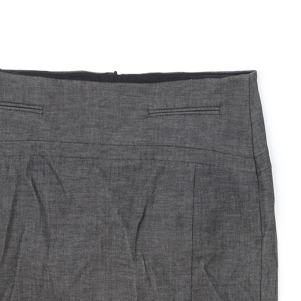 Excess Womens Grey Polyester Straight & Pencil Skirt Size 32 in Zip
