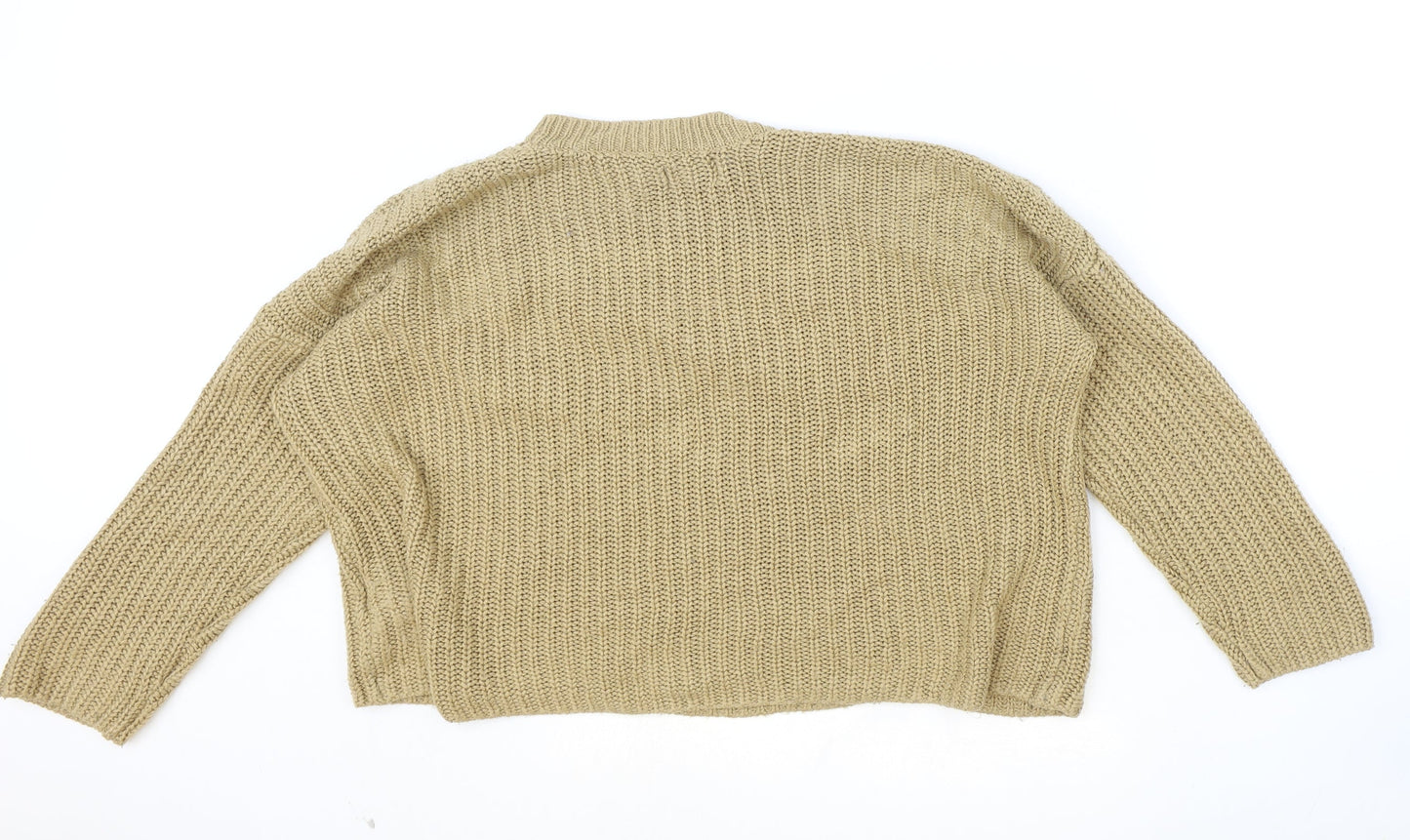 Only Womens Brown Round Neck Acrylic Pullover Jumper Size L