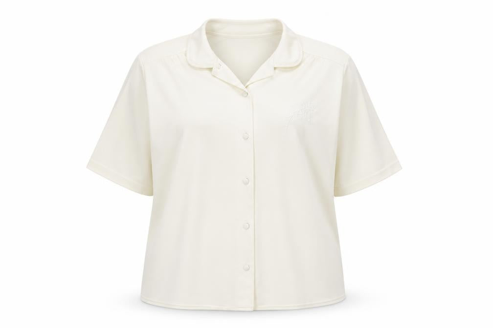 Womens UK Size 18 EWM Ivory Polyester Button-Up