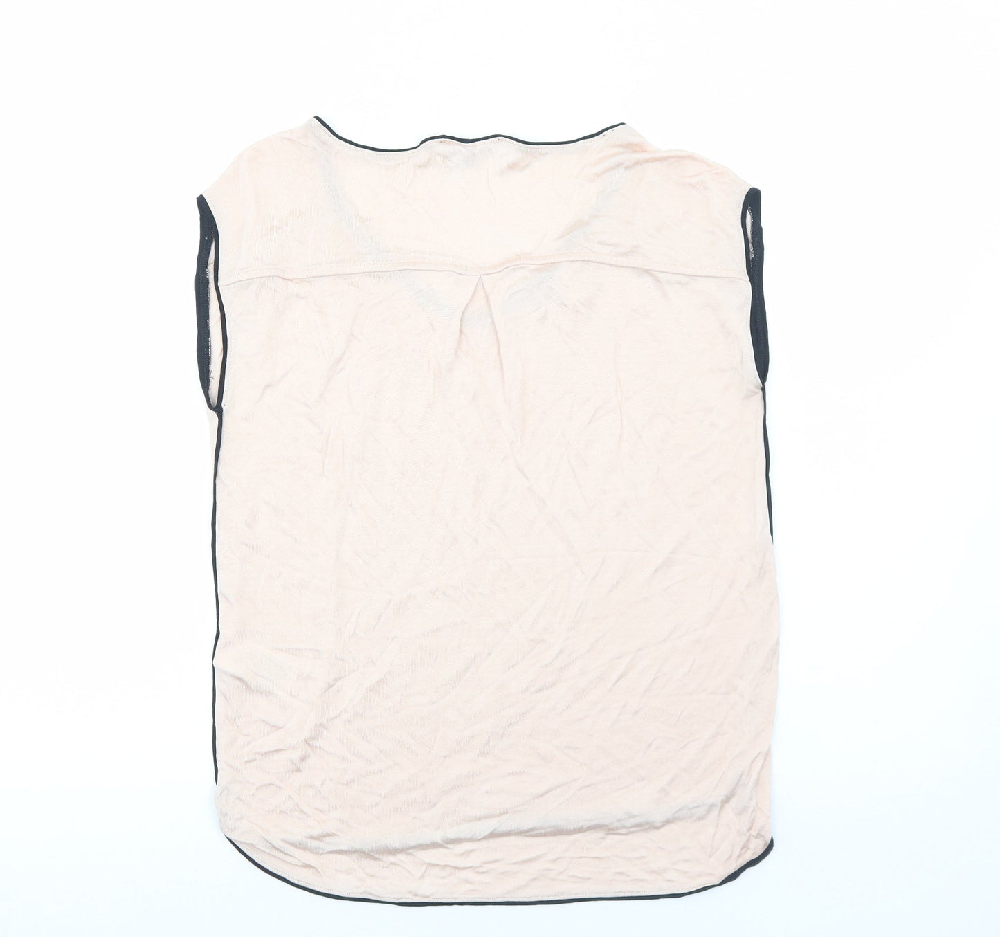 Phase Eight Womens Pink Viscose Basic T-Shirt Size 10 V-Neck