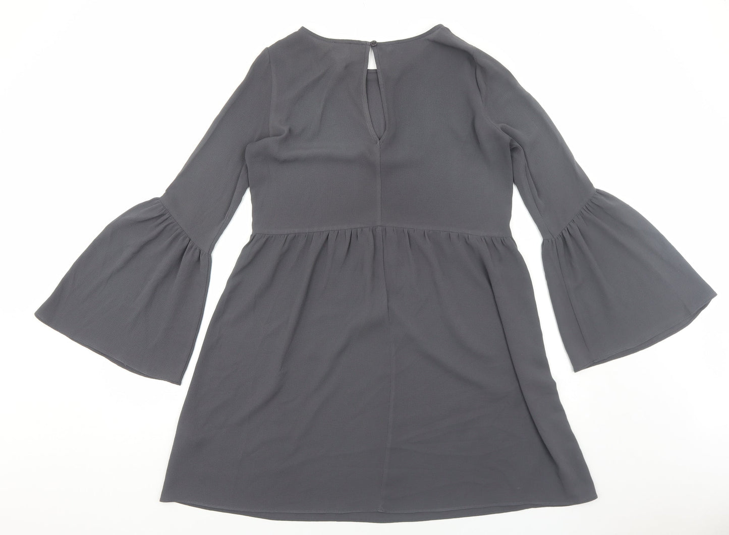 ASOS Womens Grey Polyester A-Line Size 8 Round Neck Pullover
