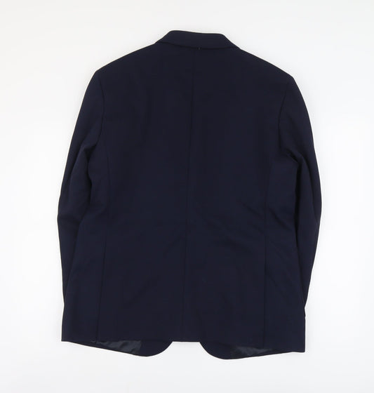 Marks and Spencer Mens Blue Polyamide Jacket Suit Jacket Size L Regular