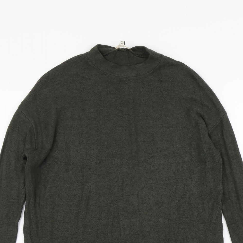 River Island Womens Green Round Neck Viscose Pullover Jumper Size 6