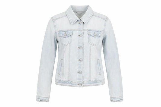 Denim & Co. Womens Blue Jacket Size 10 Button