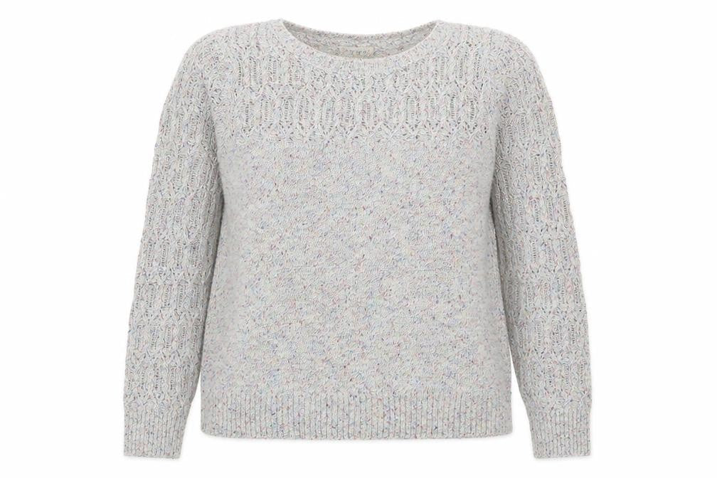 Marks and Spencer Womens Grey Round Neck Acetate Pullover Jumper Size 12