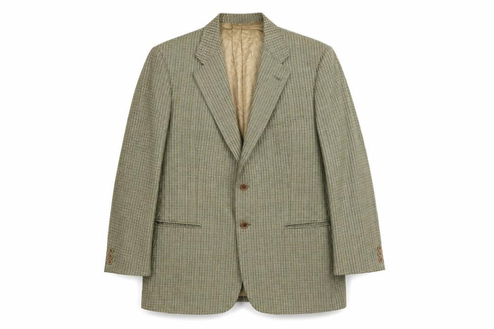 Marks and Spencer Mens Brown Check Polyester Jacket Suit Jacket One Size Regular