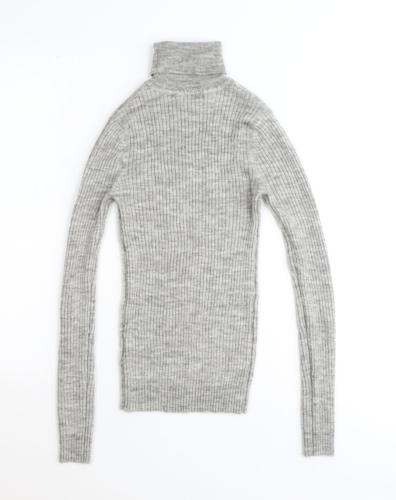 Brave Soul Womens Grey High Neck Polyester Pullover Jumper Size XS