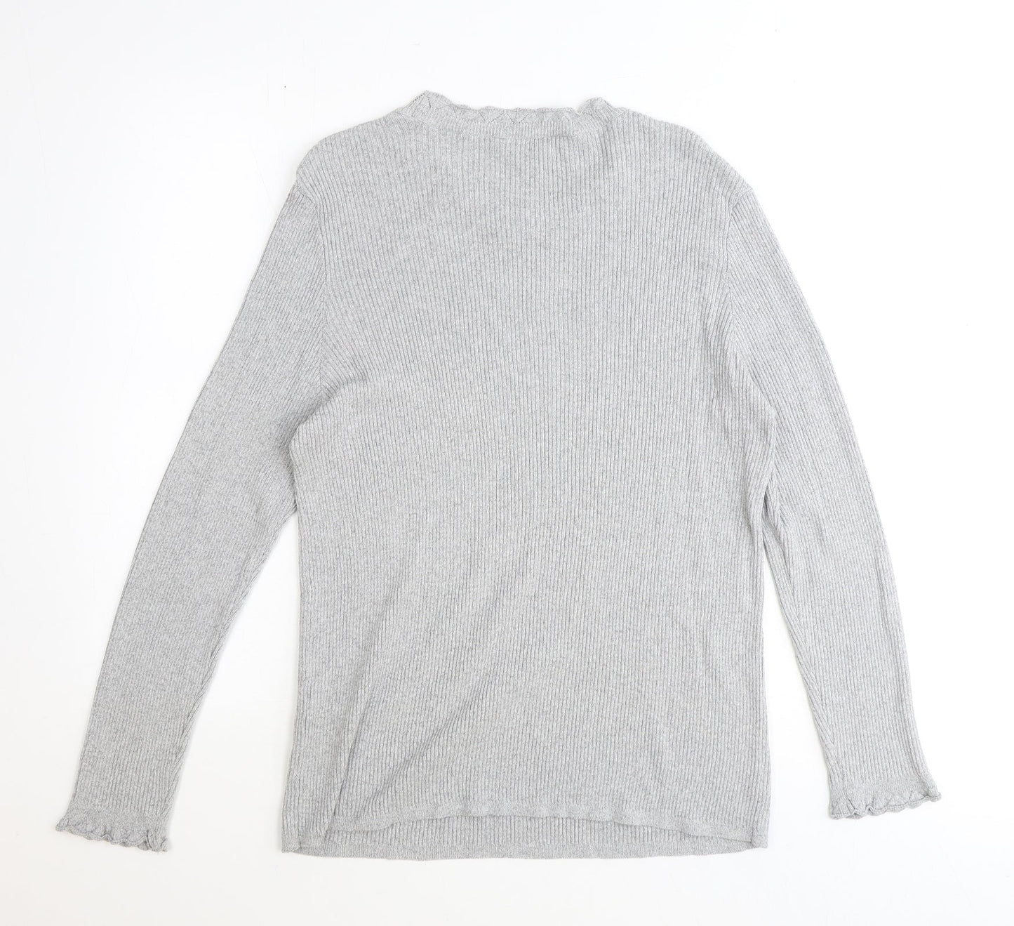 Dorothy Perkins Womens Grey Crew Neck Polyester Pullover Jumper Size 16 Pullover