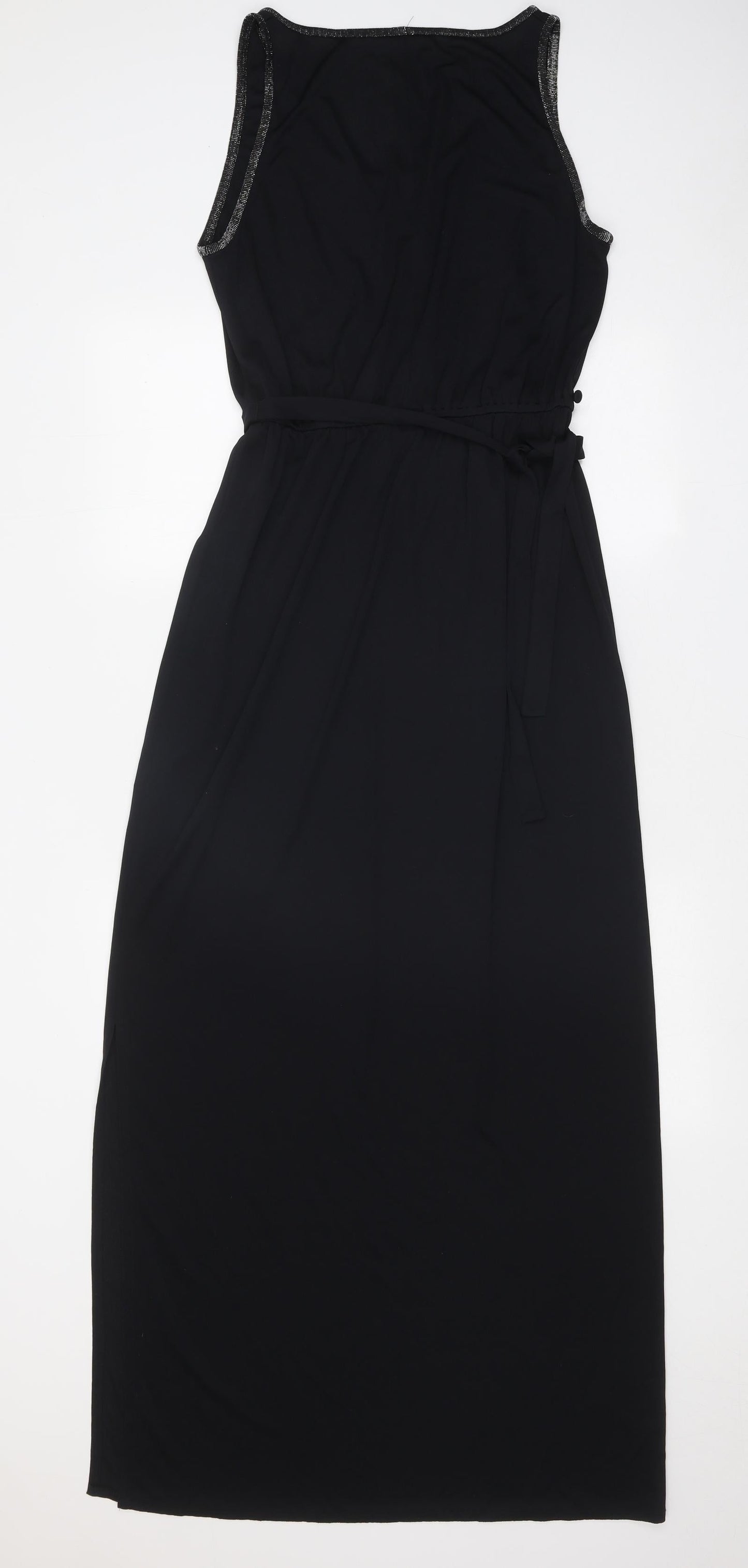 Preworn Womens Blue Polyester Maxi One Size Round Neck Tie