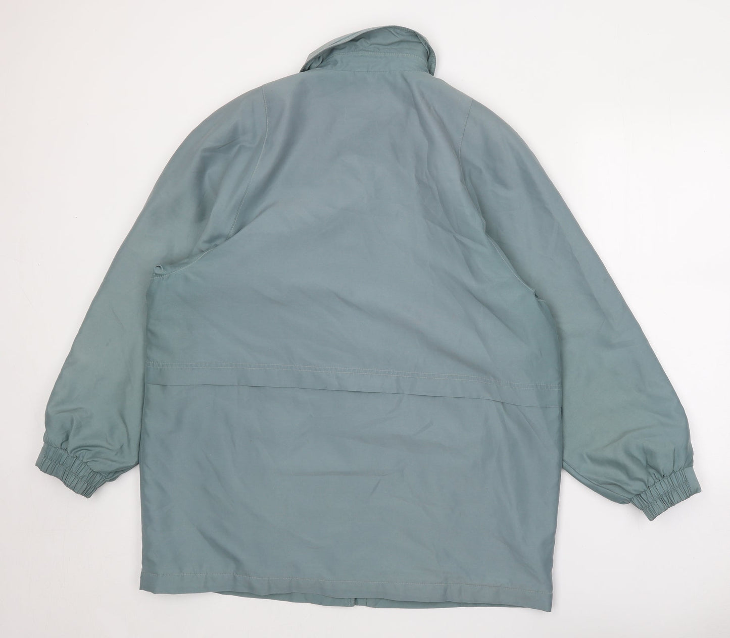 Marks and Spencer Womens Green Rain Coat Coat Size 14 Button