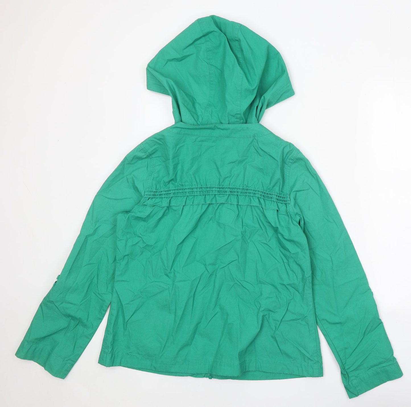 Marks and Spencer Womens Green Jacket Size 10 Zip