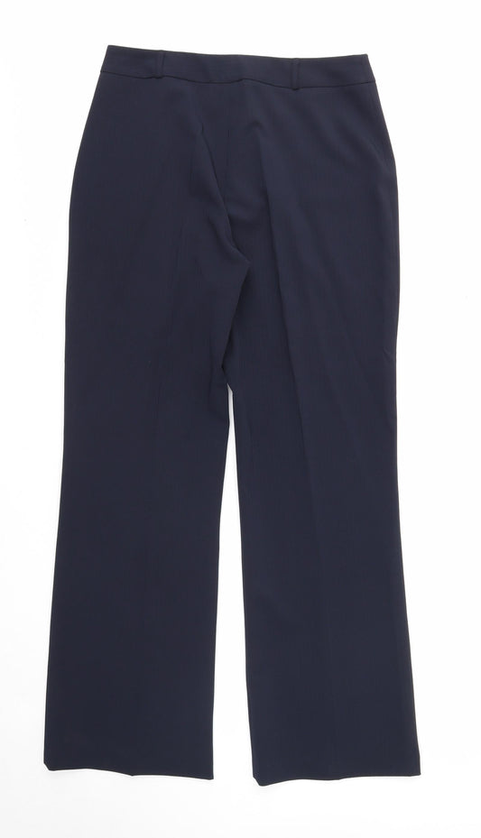 CMD Womens Blue Polyester Trousers Size 14 Regular Zip