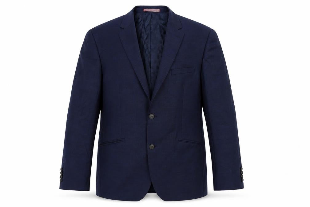 Alfred Brown Mens Blue Cotton Jacket Suit Jacket Size 42 Regular