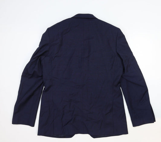 Alfred Brown Mens Blue Cotton Jacket Suit Jacket Size 42 Regular