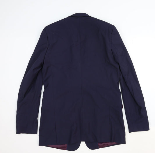 ASOS Mens Blue Cotton Jacket Suit Jacket Size 42 Regular