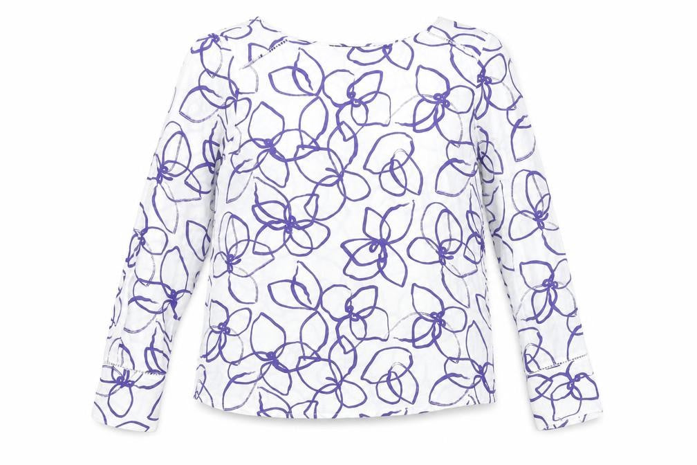 Marks and Spencer Womens White Floral Viscose Basic Blouse Size 8 Boat Neck