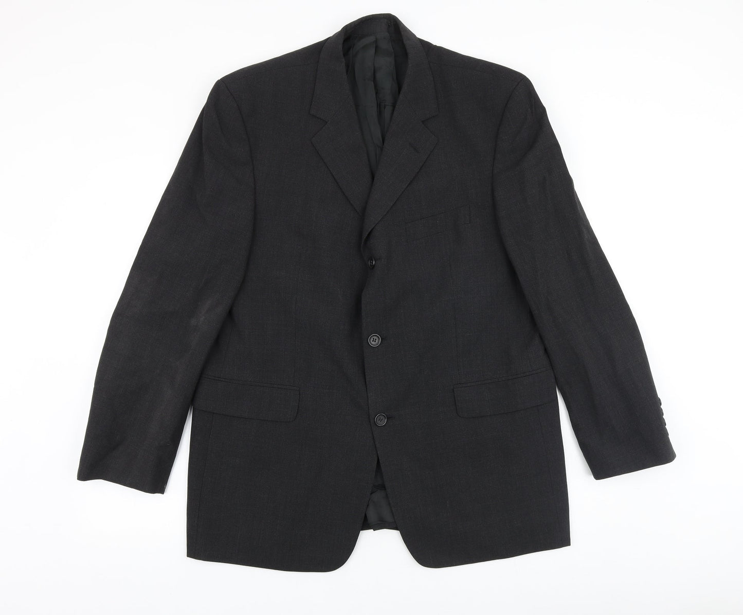Tom English Mens Grey Polyester Jacket Suit Jacket Size 42 Regular