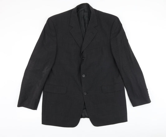 Tom English Mens Grey Polyester Jacket Suit Jacket Size 42 Regular