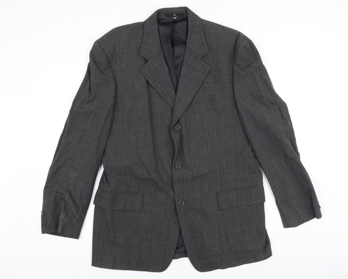 Ciro Citterio Mens Grey Polyester Jacket Suit Jacket Size 38 Regular