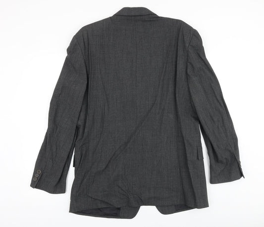 Ciro Citterio Mens Grey Polyester Jacket Suit Jacket Size 38 Regular