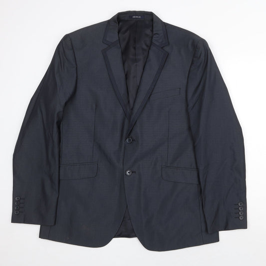 John Miller Mens Grey Viscose Jacket Suit Jacket Size 42 Regular