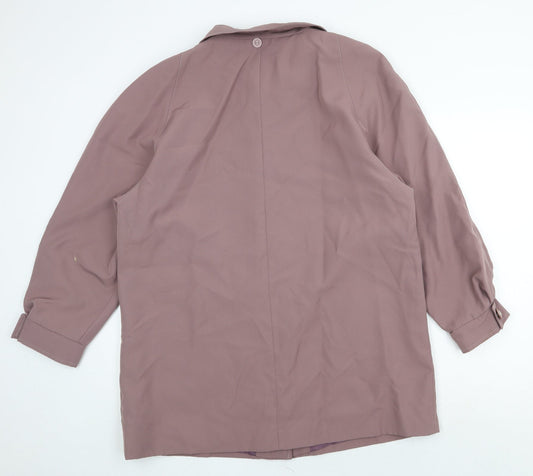 A.V.V Fashion Womens Purple Overcoat Coat Size 16 Buckle