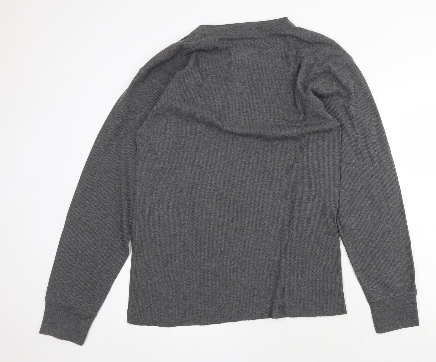 Hnaes Womens Grey Round Neck Cotton Pullover Jumper Size 2XL