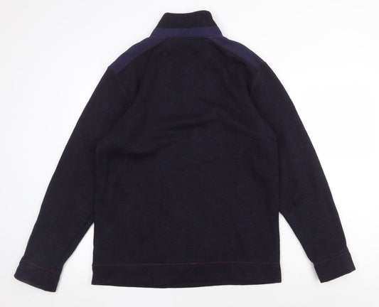 Easy Mens Blue Polyester Pullover Sweatshirt Size S
