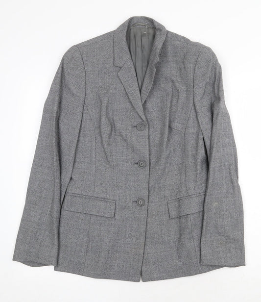 NEXT Womens Grey Jacket Blazer Size 10 Button