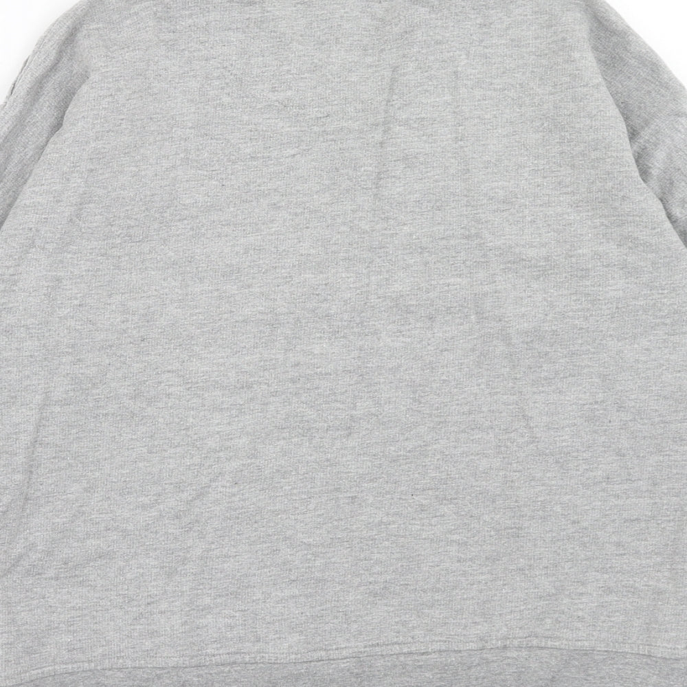 Topshop Womens Grey Cotton Pullover Sweatshirt Size 10 Pullover