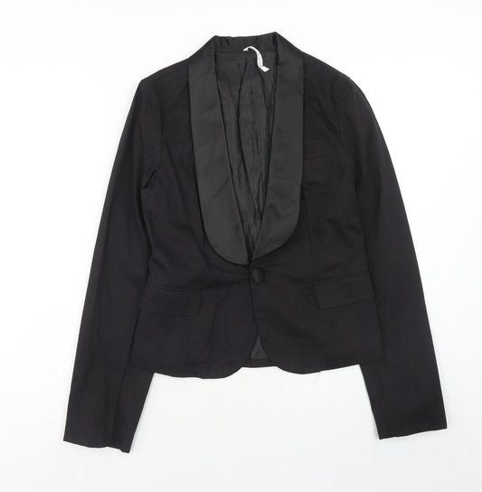 Miss Posh Womens Black Jacket Blazer Size 14 Button