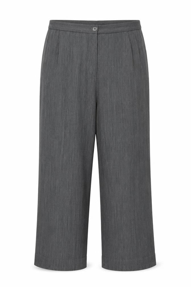 Country Casuals Womens Grey Geometric Polyester Trousers Size 16 Regular Zip