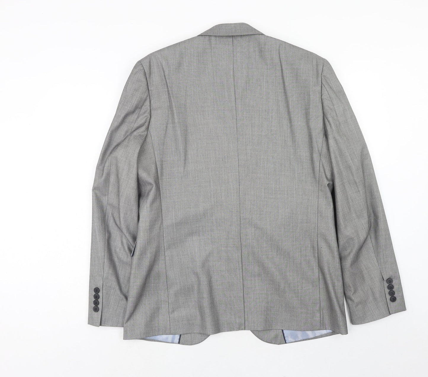 Cedar Wood State Mens Grey Polyester Jacket Suit Jacket Size 42 Regular