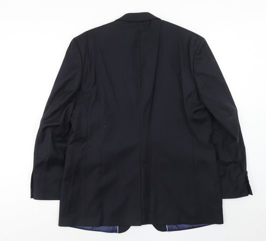 BHS Mens Blue Wool Jacket Suit Jacket Size 44 Regular