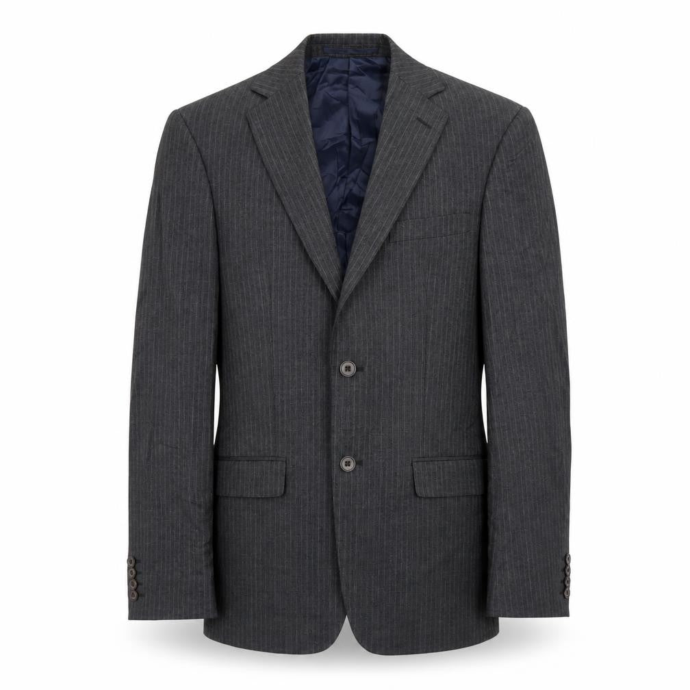Marks and Spencer Mens Grey Striped Wool Jacket Suit Jacket Size 36 Regular