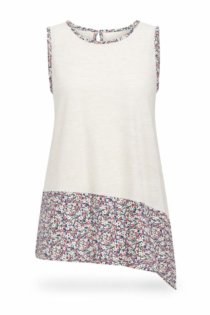 NEXT Womens Beige Acrylic Basic Tank Size 12 Scoop Neck - Asymmetric