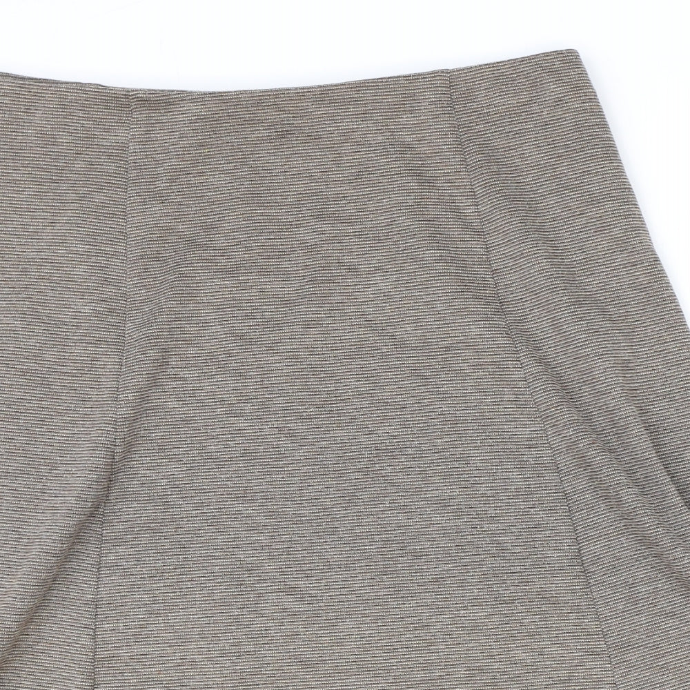 Marks and Spencer Womens Brown Polyester Swing Skirt Size 16