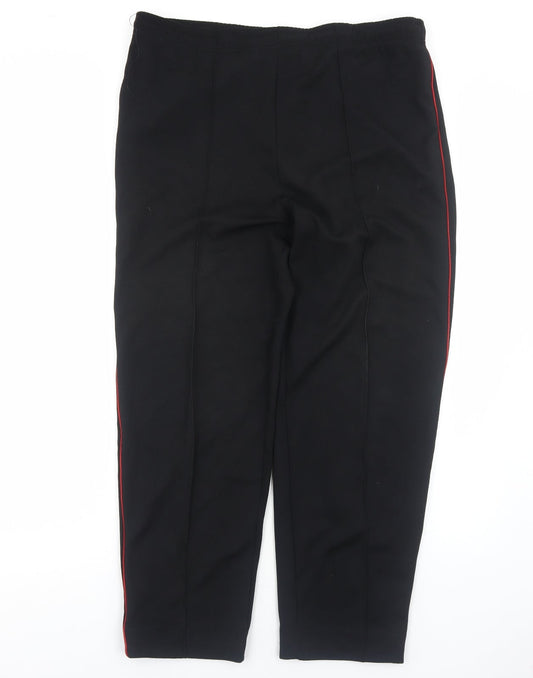 Trakman Sports Womens Black Cotton Trousers Size XL Regular Drawstring