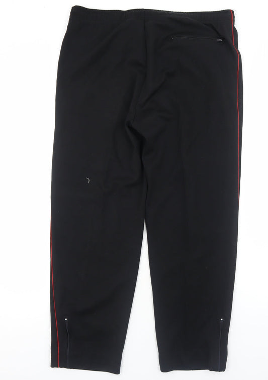 Trakman Sports Womens Black Cotton Trousers Size XL Regular Drawstring