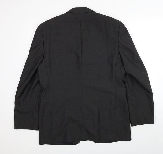 Burton Mens Grey Wool Jacket Suit Jacket Size 40 Regular