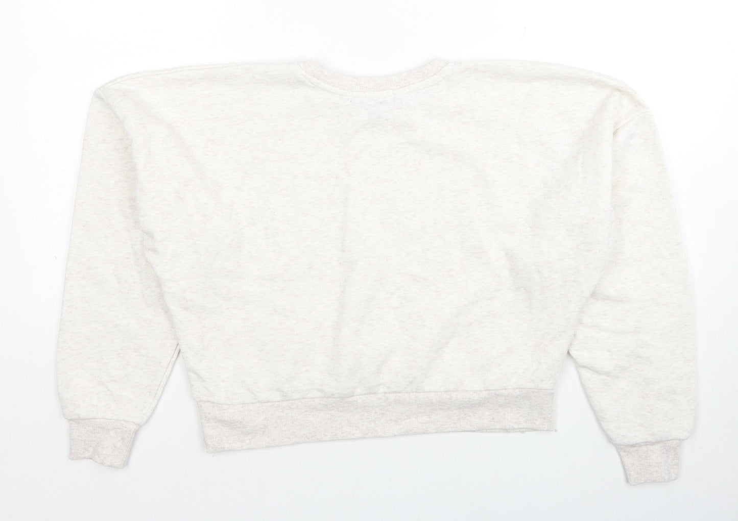 Primark Womens Ivory Polyester Pullover Sweatshirt Size XS Pullover - Cropped