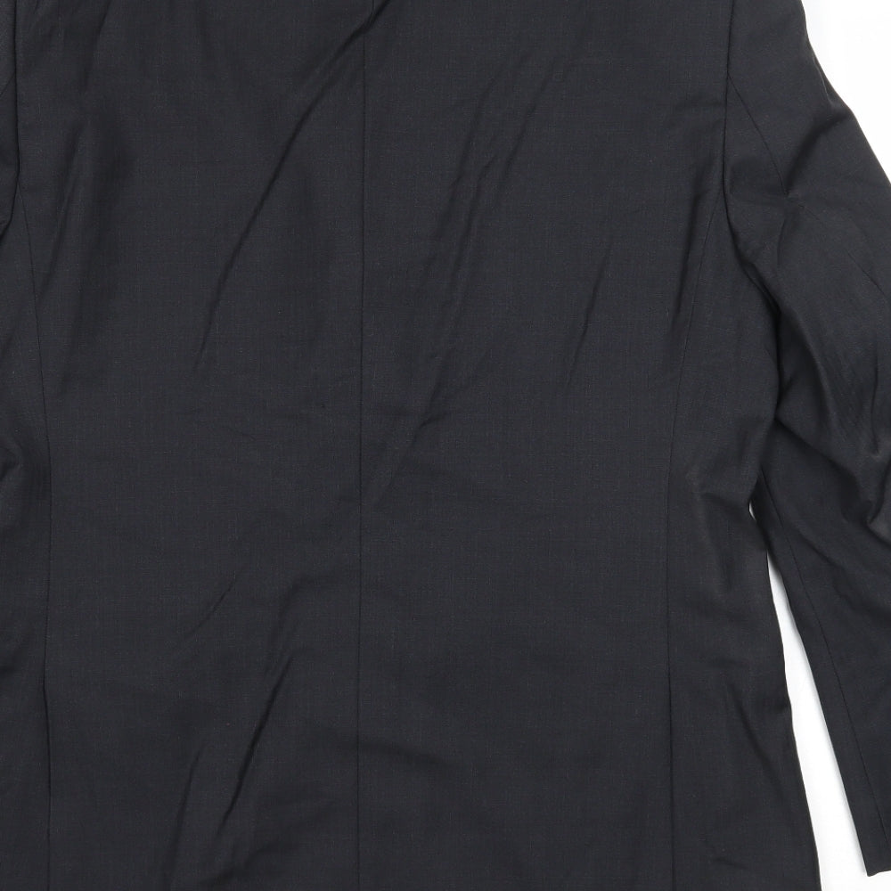Howick Tailored Mens Black Viscose Jacket Suit Jacket Size 40 Regular