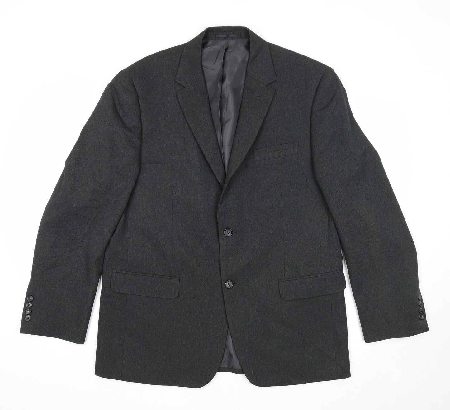 Greenwoods Mens Grey Polyester Jacket Suit Jacket Size 42 Regular