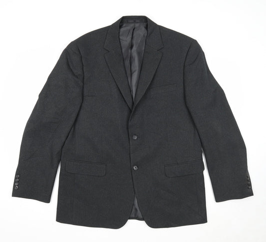 Greenwoods Mens Grey Polyester Jacket Suit Jacket Size 42 Regular
