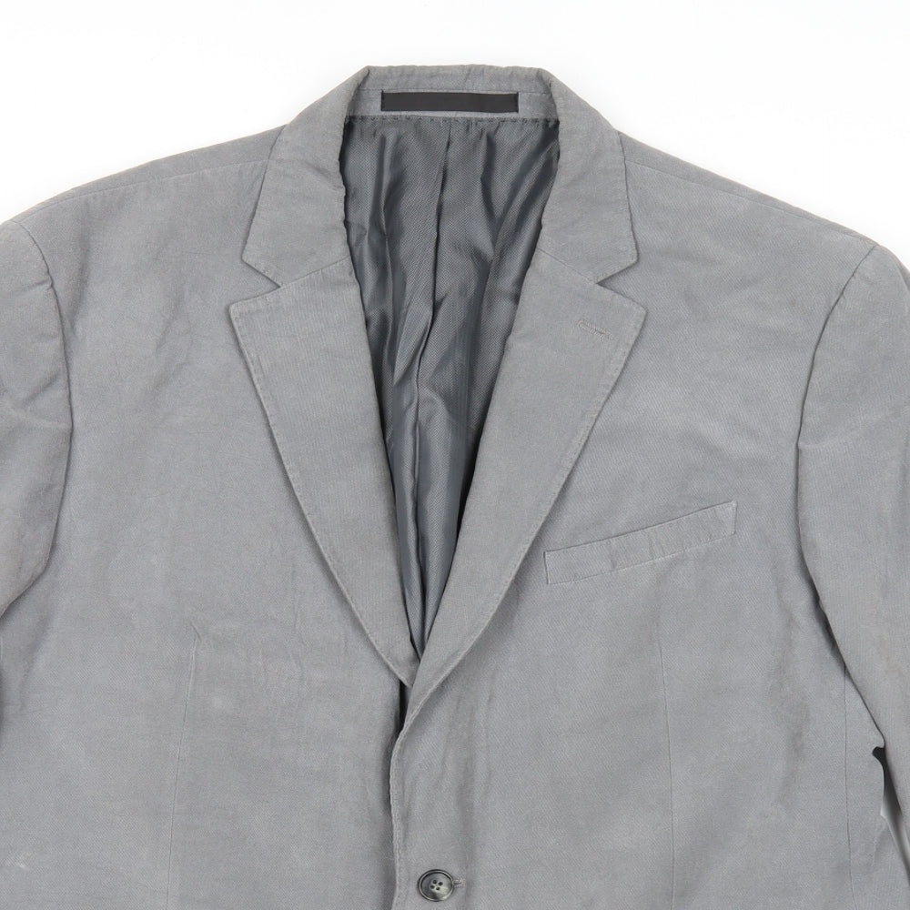 Marks and Spencer Mens Grey Polyester Jacket Suit Jacket Size 44 Regular
